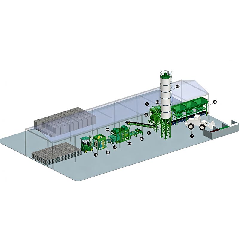 Maschine zur Herstellung von Hohlblockziegeln